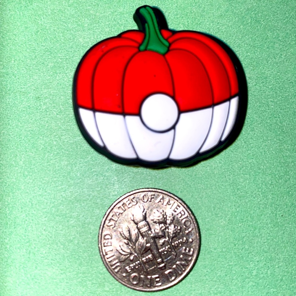(10 for $15) Halloween Pumpkin Pokémon Pokemon Pokeball Crocs Shoe Charms